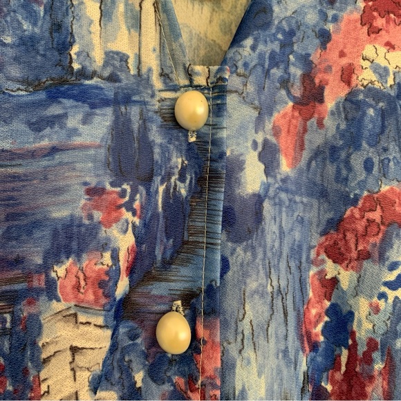 Haband for Her Vintage Summer Short Sleeve Dress Pearl Buttons size 24W.  M1 - Picture 5 of 12